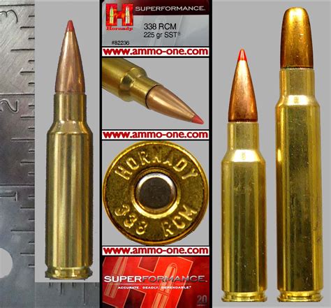 .338 RCM by Hornady, 225 gr. SST, One Cartridge Not a Box ! - Ammo-One1