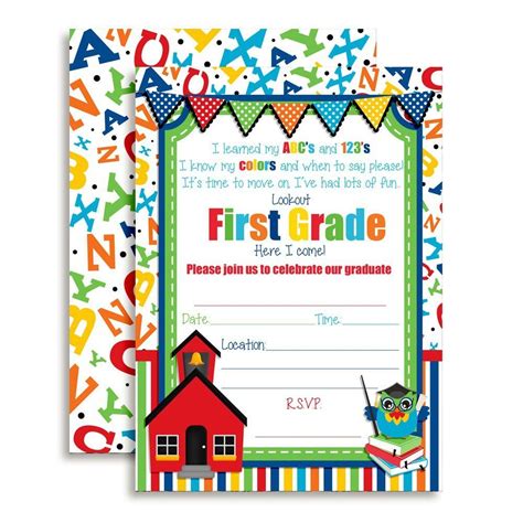 Kindergarten Graduation Invitations Free Printable - Printable Word ...