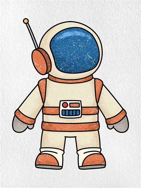 Cute Astronaut Drawing (easy) - HelloArtsy