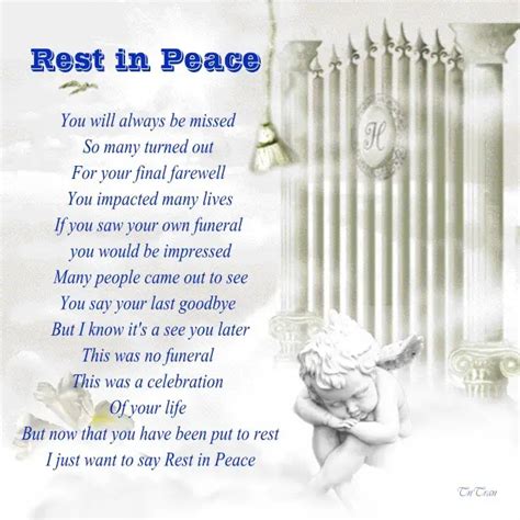 Rest in peace Poems