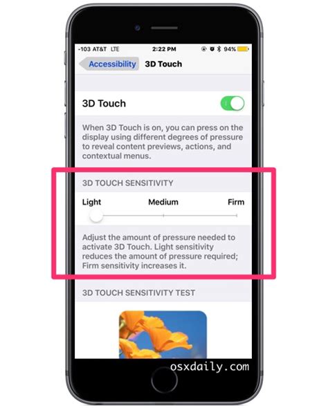 How to Change 3D Touch Pressure Sensitivity on iPhone