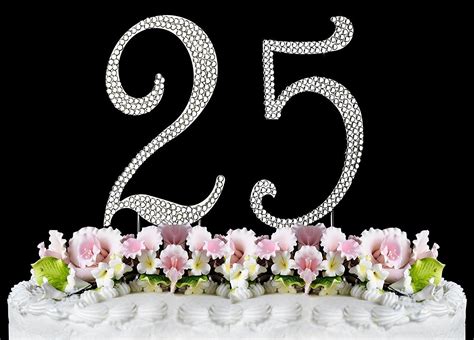 Rhinestone Cake Topper Number 25 by other | Rhinestone cake topper, Birthday cake toppers, Cake ...