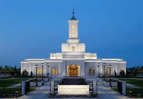 Aerial view of the Moses Lake Washington Temple ...