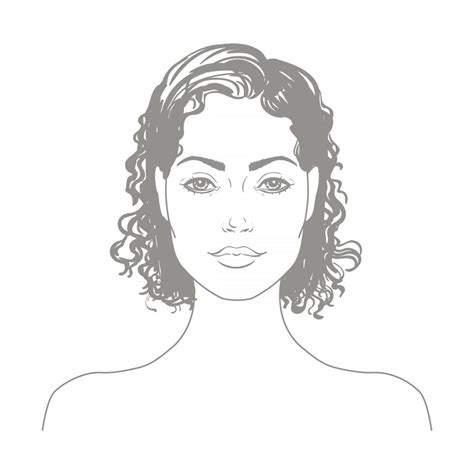 Vector black and gray portrait of the attractive girl isilated on white ...