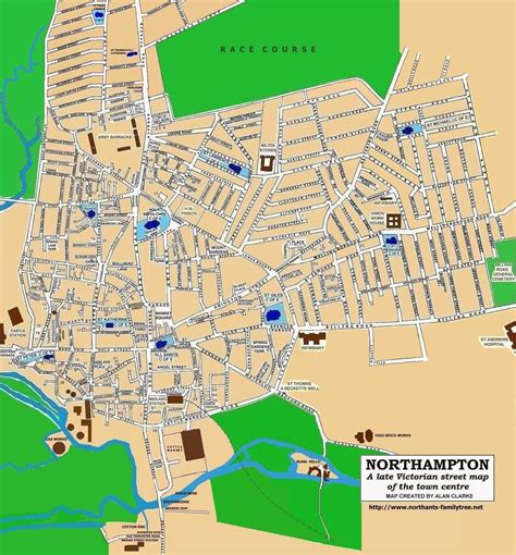 Northampton Town Map - Northampton UK • mappery