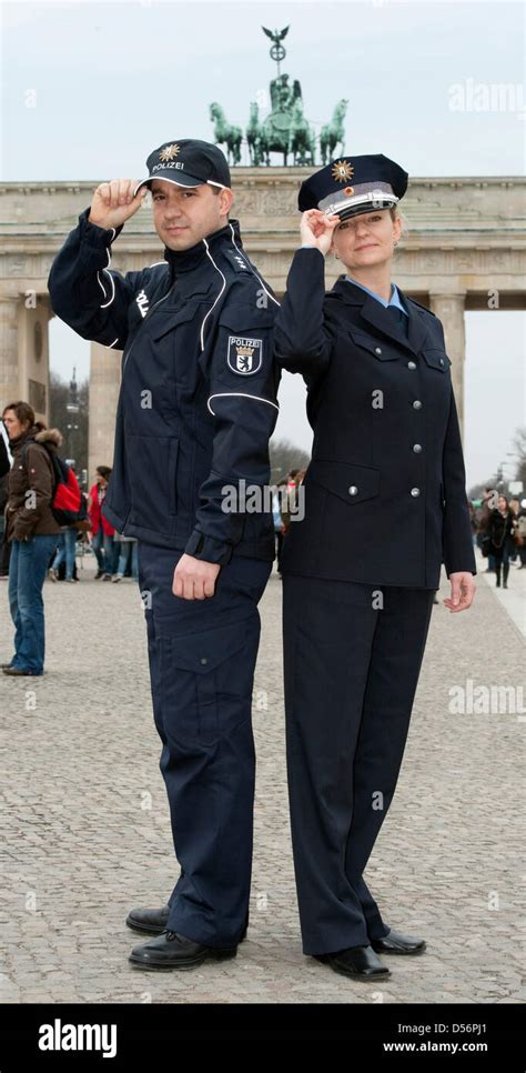 Police officers present Berlin police's new uniform in Berlin Stock ...