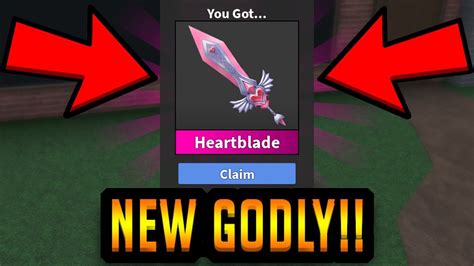 THIS NEW HEARTBLADE GODLY KNIFE IS INSANE!! (ROBLOX MURDER MYSTERY 2 ...