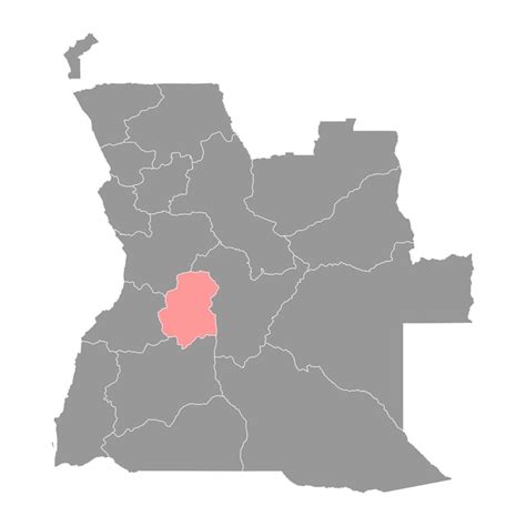 Premium Vector | Huambo province map administrative division of angola