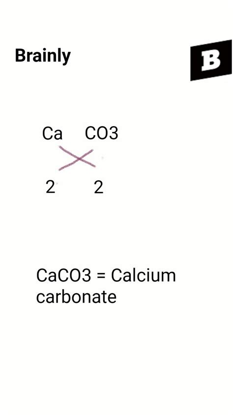 Why formula of calcium carbonate is caco3? - Brainly.in