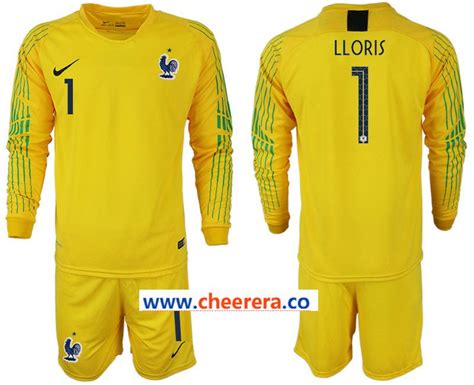 France 1 LLORIS Yellow 2018 FIFA World Cup Long Sleeve Soccer Jersey | Soccer jersey, Jersey, Soccer