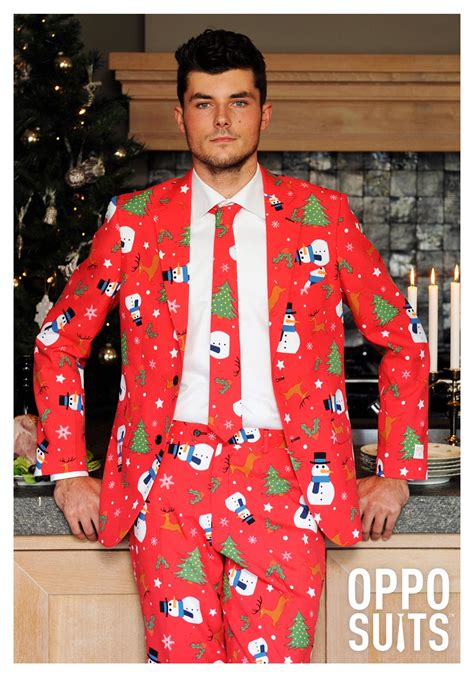 Men's OppoSuits Red Christmas Costume Suit