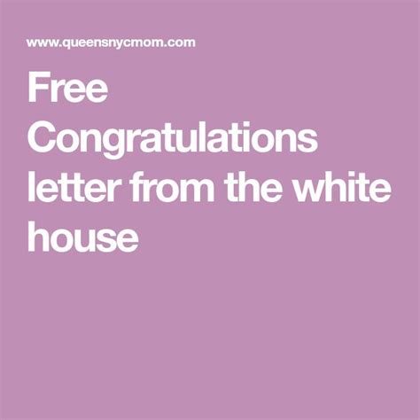 Free Congratulations letter from the white house | White house, Lettering, Congratulations