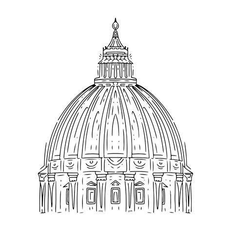 Premium Vector | Dome architecture handdrawn vector