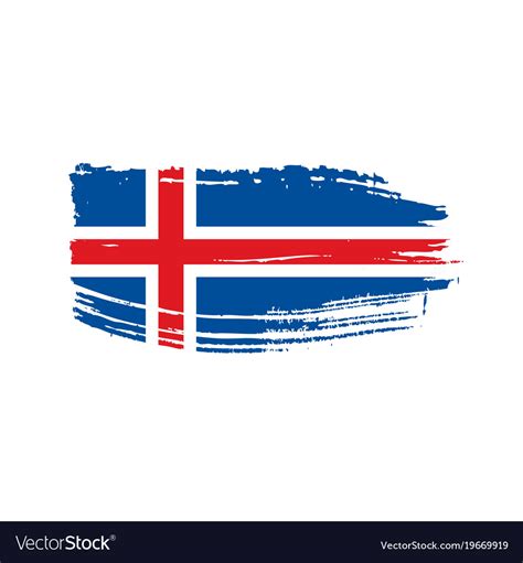 Iceland flag Royalty Free Vector Image - VectorStock