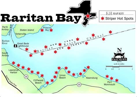 Raritan Bay Fishing map | Striped Bass Fishing Forums Forum