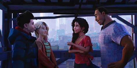 Gwen Stacy Meets Miles Morales' Parents in Across the Spider-Verse Still