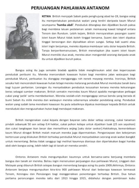 Sejarah Pahlawan Murut... - Perpustakaan Desa Kg Bamban Tenom | Facebook