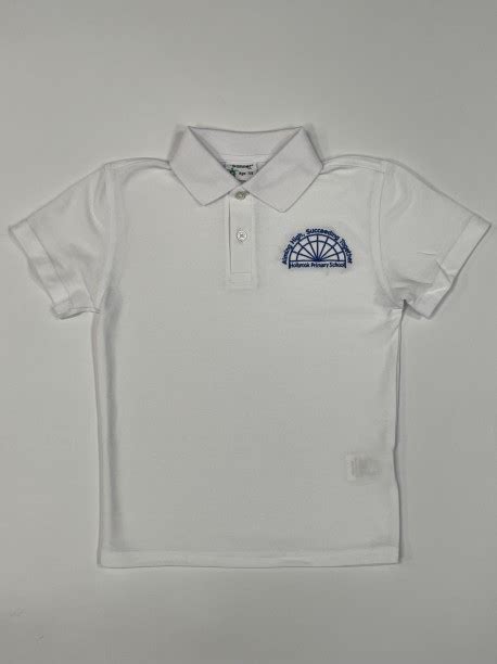 Holbrook White Polo with School Logo - Broadbridges