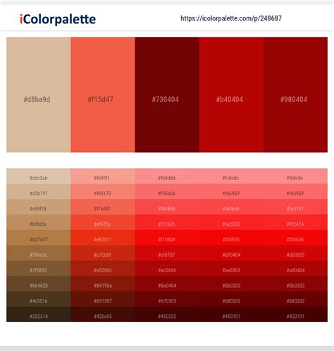 50 Red color palettes | Curated collection of Color Palettes
