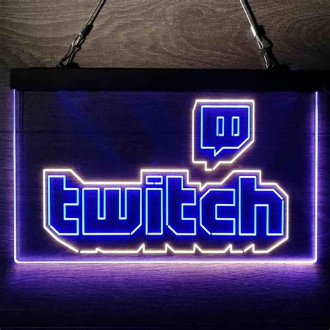 Twitch Logo Channel Game Room Neon Light LED Sign | Gamer Room Decor