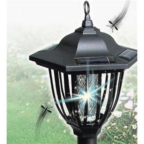 IdeaWorks JB6593 2 in 1 Solar Insect Bug Zapper Lantern Light - Dual Purpose Yard Accent, Black ...