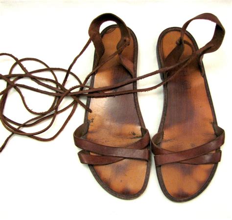 authentic GLADIATOR sandals straps wrap up calf or ankle size