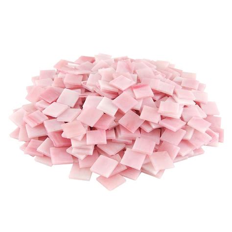 Pink Opaque Stained Glass Chips - 480 Pieces | Delphi Glass