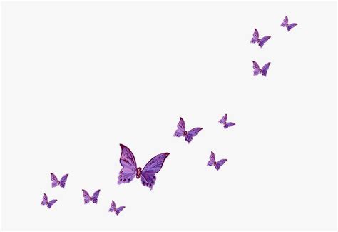 Lavender Butterfly Clipart - Flying Butterflies Transparent Background , Transparent Cartoon ...