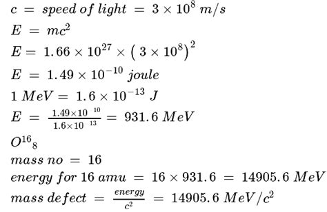 Express one atomic mass unit in energy units first in joule and then in ...