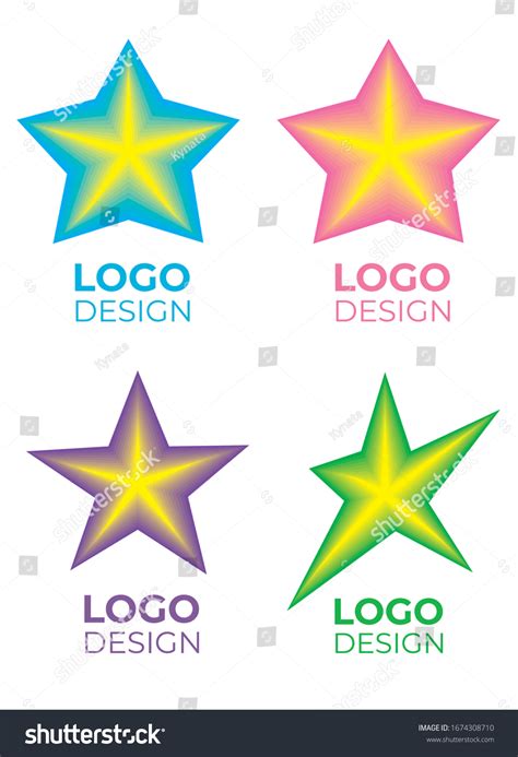 Vector Star Logo Design Shining Stock Vector (Royalty Free) 1674308710 ...