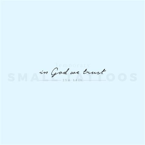 In God We Trust Temporary Tattoo (Set of 3) – Small Tattoos