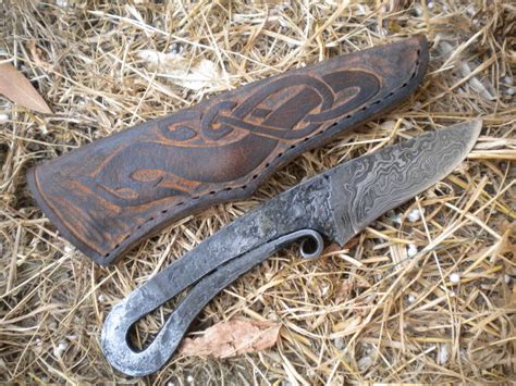 Damascus blacksmith's knife by hellize on DeviantArt