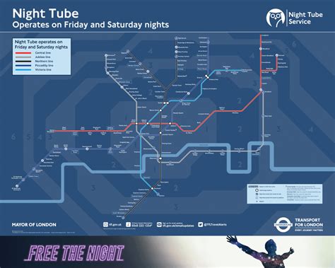 Transit Maps: Official Map: London Night Tube Services, 2015