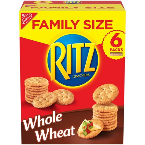 RITZ Whole Wheat Crackers, Family Size, 19.3 oz - Walmart.com - Walmart.com