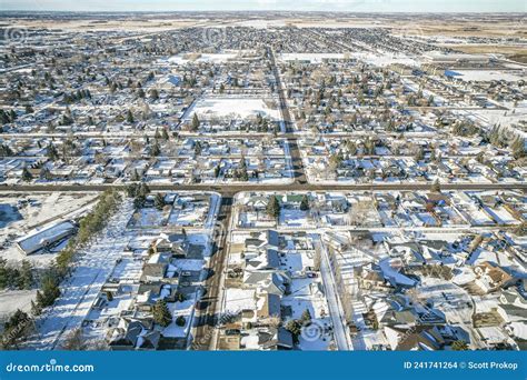 Aerial View of Warman, Saskatchewan on the Canadian Prairies Stock ...