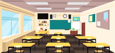 School or university classroom cartoon Royalty Free Vector