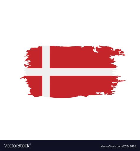 Denmark flag Royalty Free Vector Image - VectorStock