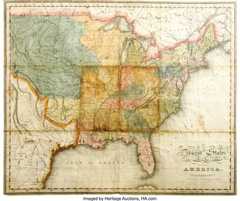 1822-1823 Map of United States of America and Texas... Western | Lot #56500 | Heritage Auctions