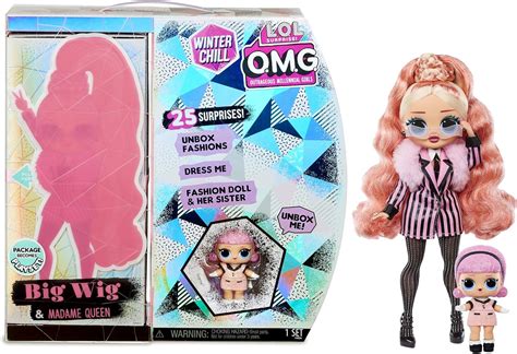 LOL Surprise OMG Winter Chill Big Wig Fashion Doll and Madame Queen Doll with 25 Surprises ...