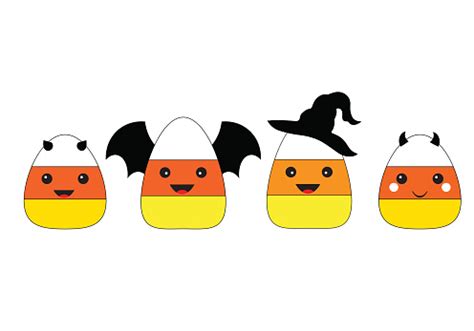 Halloween Candy Corn Flat Design Vector Stock Illustration - Download Image Now - iStock