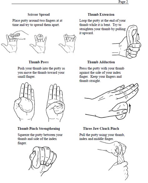 Printable Occupational Therapy Hand Exercises