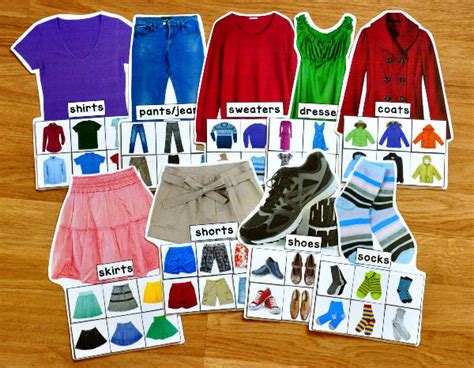 Clothing Sorting Mats (w/Real Photos) - $5.00 : File Folder Games at File Folder Heaven ...