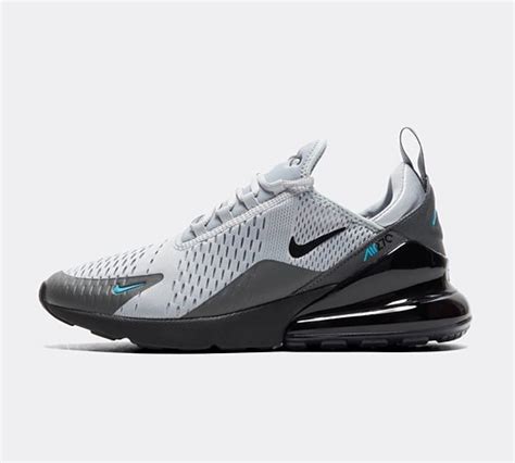 Nike Air Max 270 Trainer | Wolf Grey / Black Iron / Blue Lightening ...