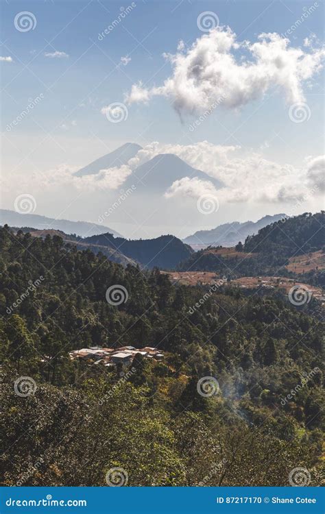 Twin Volcanoes In Guatemala Stock Photo | CartoonDealer.com #87217692