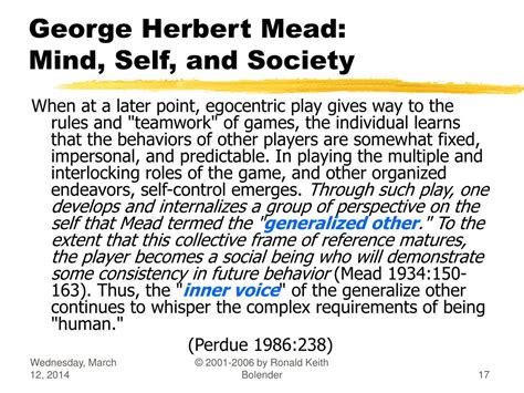 PPT - SOC4044 Sociological Theory: George Herbert Mead PowerPoint Presentation - ID:354250