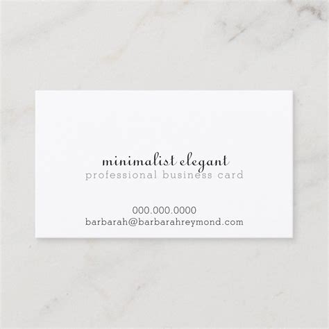 white minimalist elegant professional business card | Zazzle