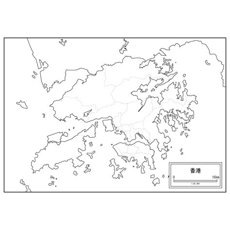 Map of Hong Kong - Blank map speciality shop in Japan
