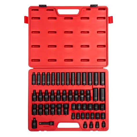 Sunex 3/8 in. Drive Metric Impact Socket Set (51-Piece)-3351 - The Home ...