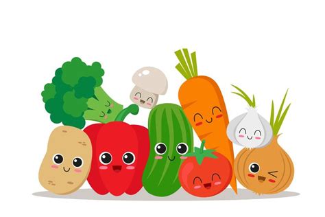 Vegetables character collection | Character collection, Vegetable cartoon, Fruit cartoon