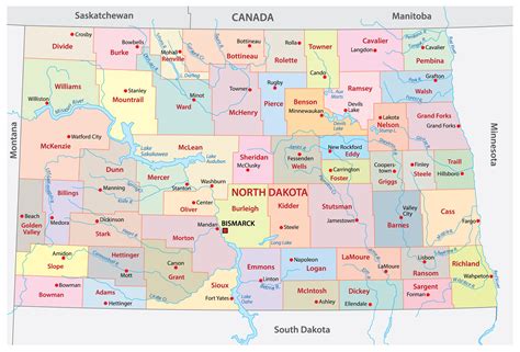 Exploring North Dakota County Map In 2023 - Map of Counties in Arkansas